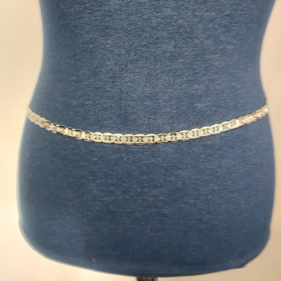 Silver Mariner's Chain Link Waist Chain Belt - Picture 3 of 10